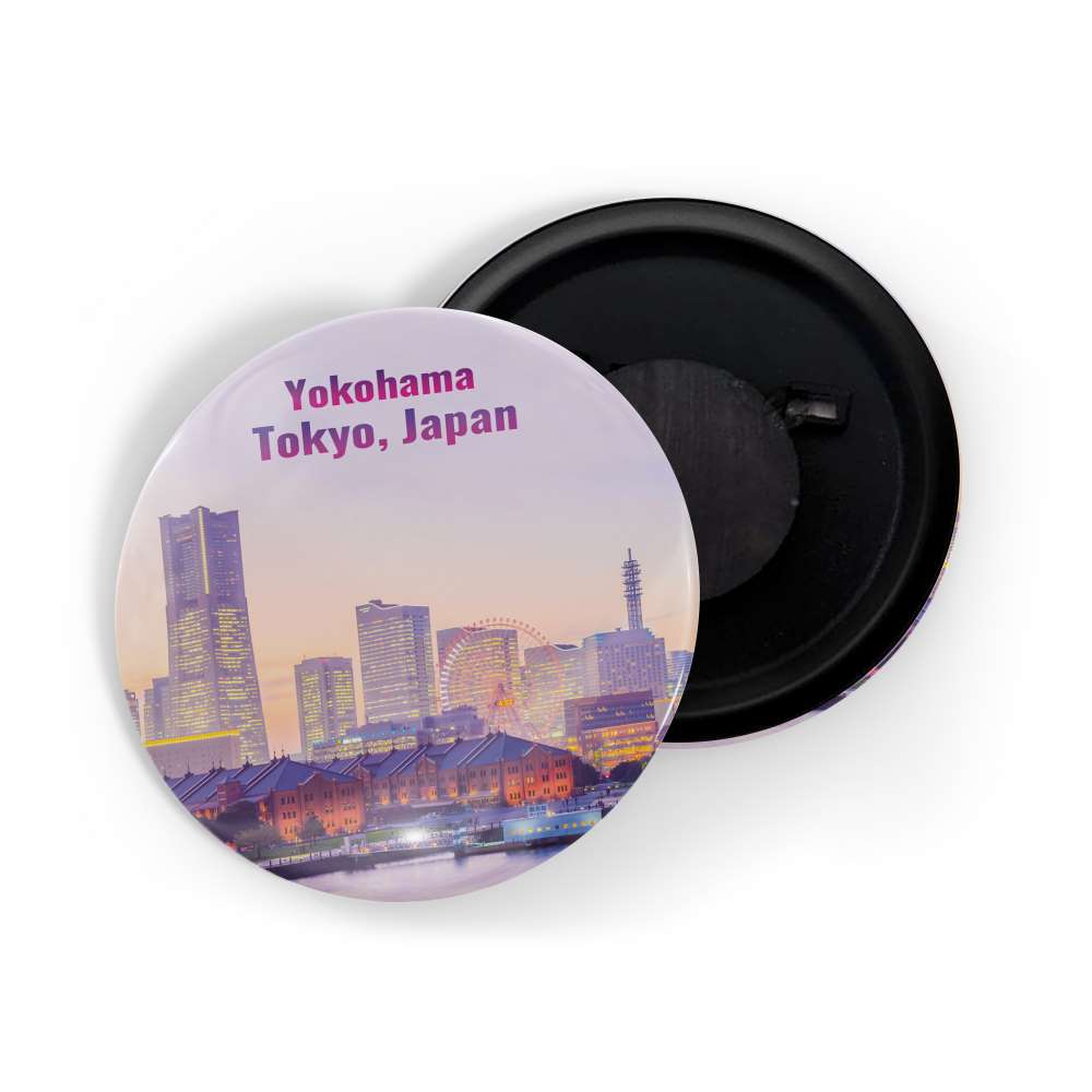 dhcrafts Fridge Magnet Multicolor Famous Tourist Place Yokohama Tokyo Japan Glossy Finish Design Pack of 1